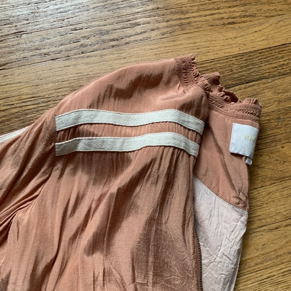 Vintage Satin Bomber Jacket 🌸 Embroidered Butterfly 🦋 Ruffled collar & wrists - Picture 12 of 14